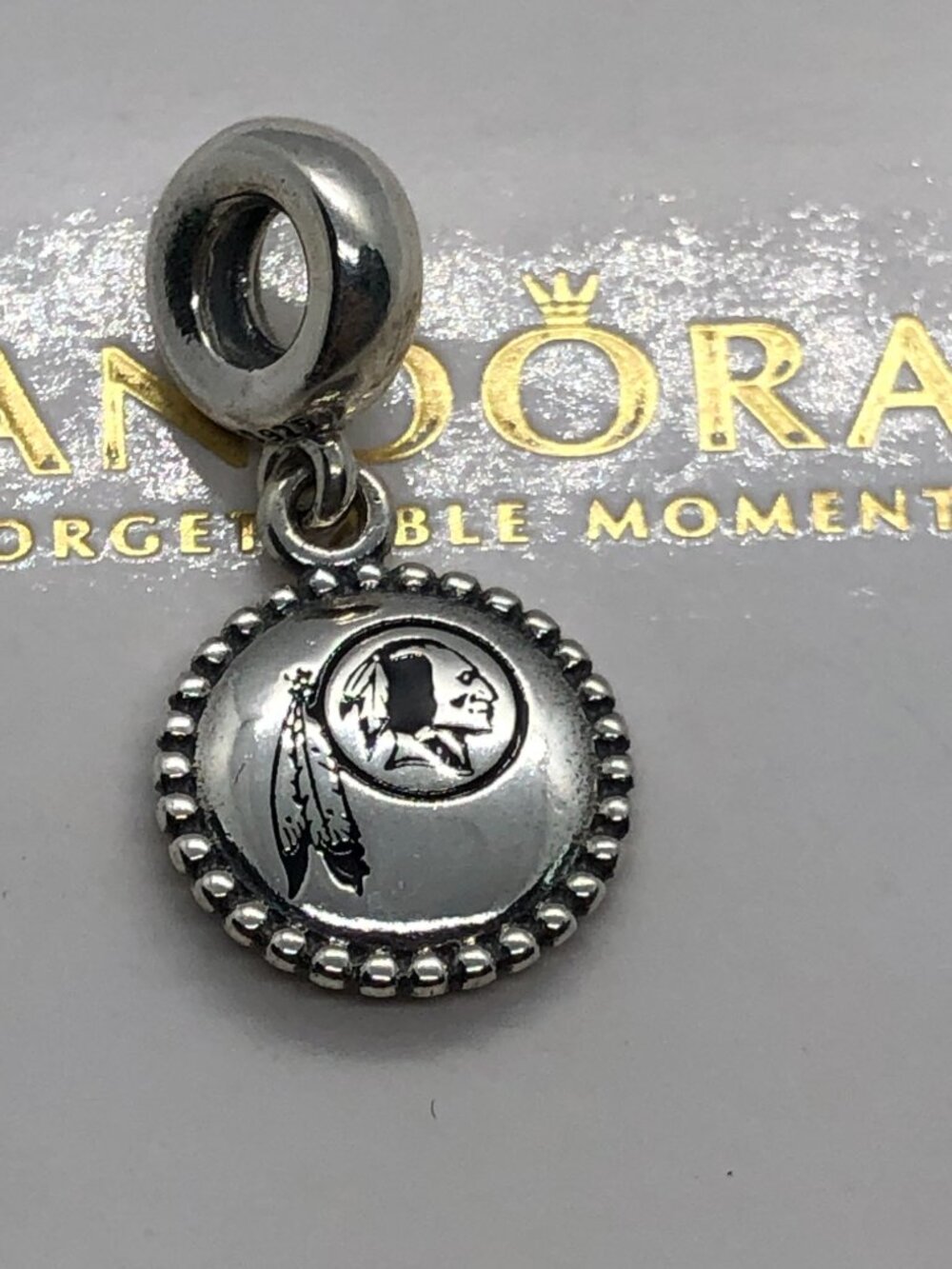 ✨🔥Pandora Indian Head Dangle Charm S925 ALE Sterling Silver